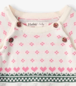 New Hatley Baby Deer Fairisle Sweater Onesie