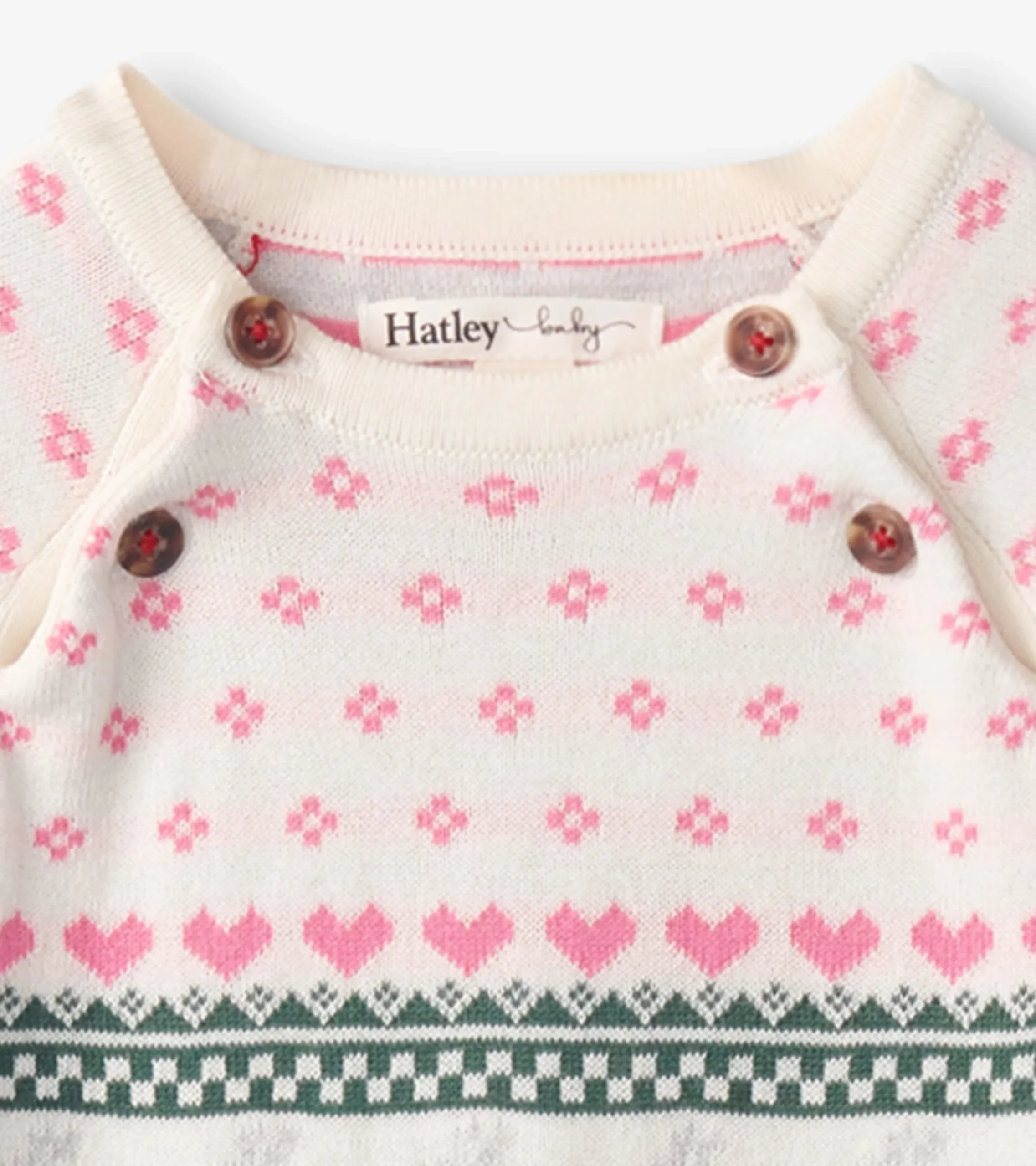 New Hatley Baby Deer Fairisle Sweater Onesie