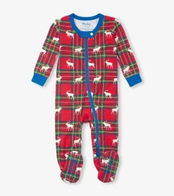 Discount Hatley Baby Elk Plaid Cotton Footed Sleeper