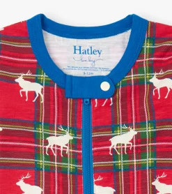 Discount Hatley Baby Elk Plaid Cotton Footed Sleeper
