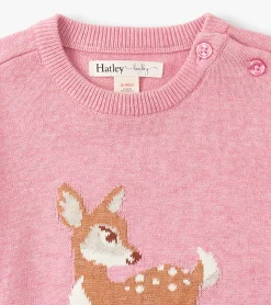 Clearance Hatley Baby Girls Baby Doe Sweater Romper