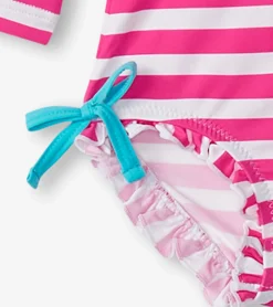 Hot Hatley Baby Girls Candy Stripes Rashguard Swimsuit