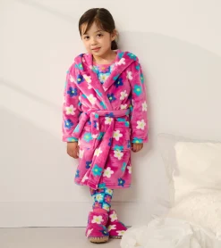 New Hatley Baby Girls Daisies Fleece Slippers