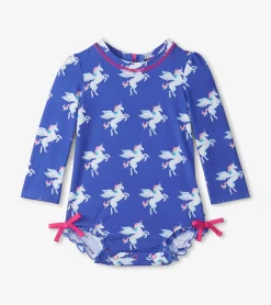 Hatley Baby Girls Dazzling Unicorn Rashguard Swimsuit