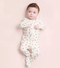 Hatley Baby Girls Ditsy Strawberries Footed Sleeper