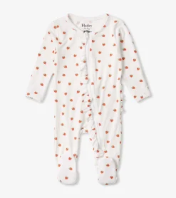Hatley Baby Girls Ditsy Strawberries Footed Sleeper