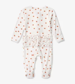 Hatley Baby Girls Ditsy Strawberries Footed Sleeper