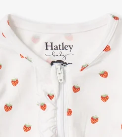 Hatley Baby Girls Ditsy Strawberries Footed Sleeper