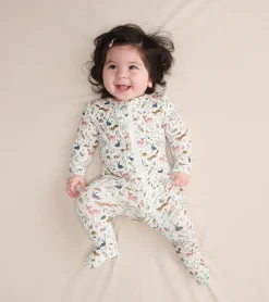 Best Hatley Baby Girls Happy Forest Ruffle Bum Bamboo Sleeper