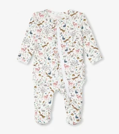 Best Hatley Baby Girls Happy Forest Ruffle Bum Bamboo Sleeper