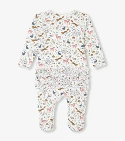 Best Hatley Baby Girls Happy Forest Ruffle Bum Bamboo Sleeper