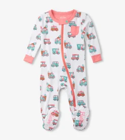 Sale Hatley Baby Girls Ice Cream Trucks Footed Sleeper