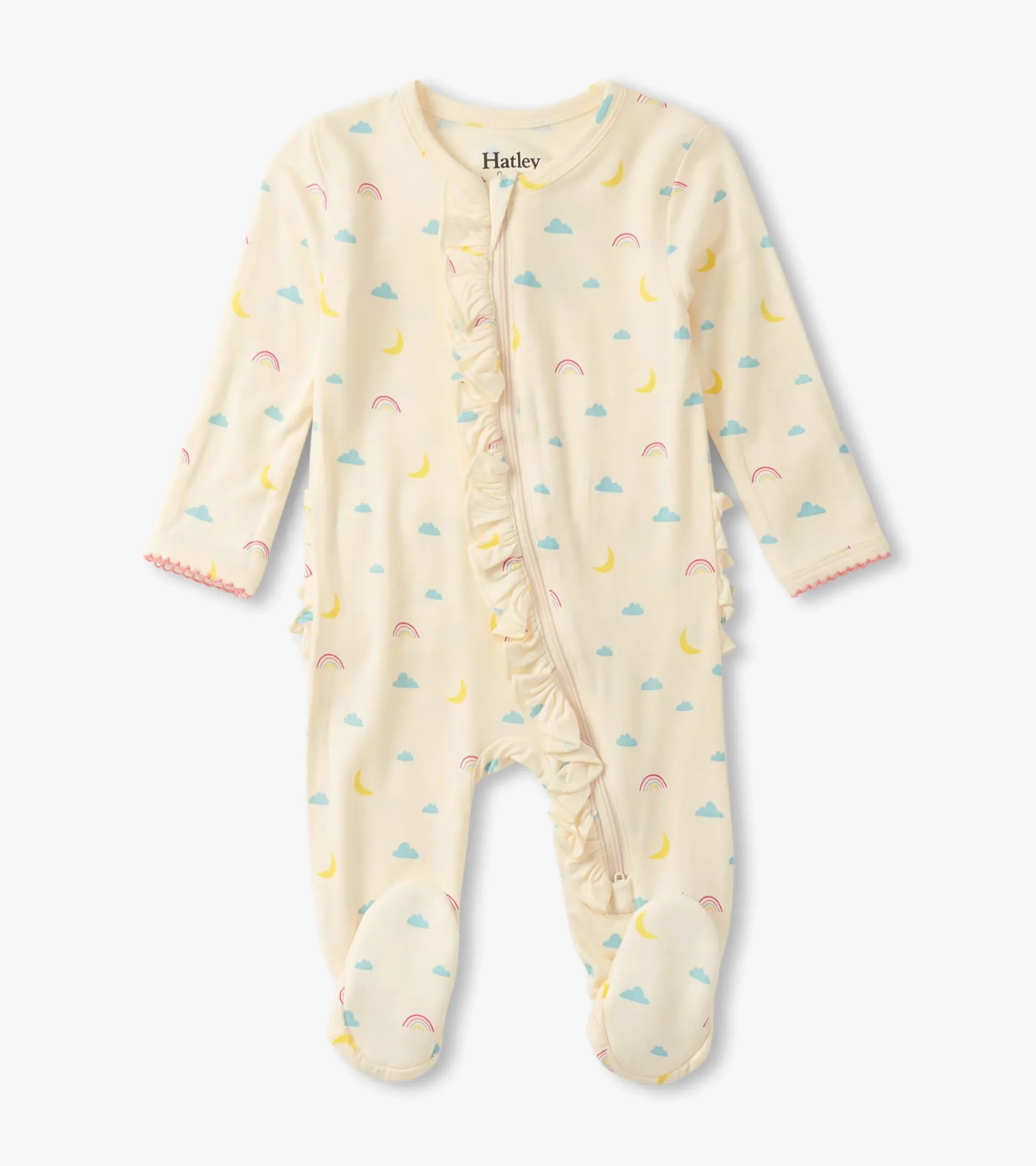 New Hatley Baby Girls Lucky Charms Footed Sleeper