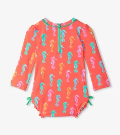 Hatley Baby Girls Painted Sea Rashguard Swimsuit
