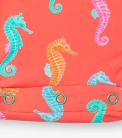Hatley Baby Girls Painted Sea Rashguard Swimsuit