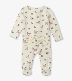 Online Hatley Baby Girls Playful Puppies Footed Sleeper