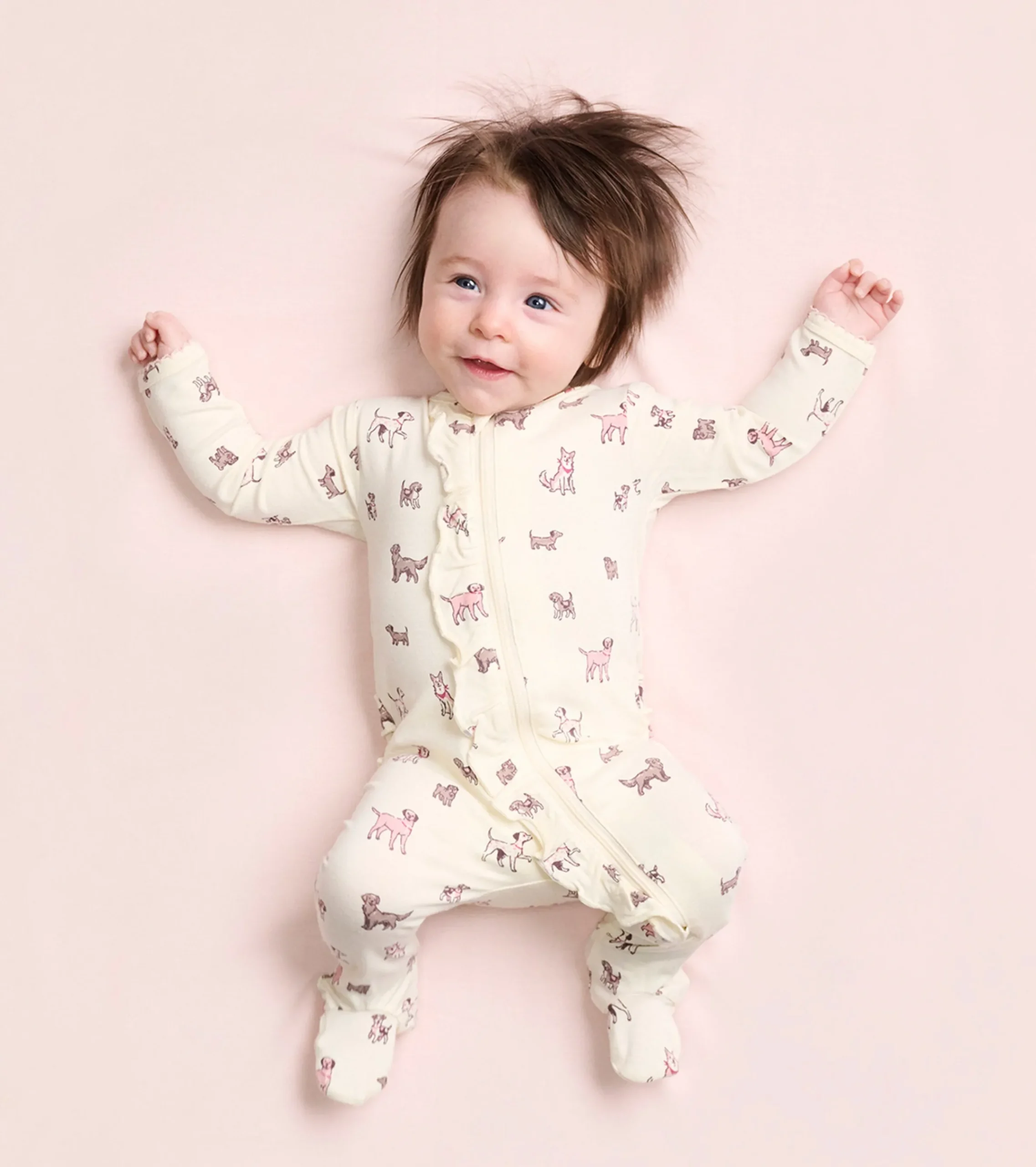 Online Hatley Baby Girls Playful Puppies Footed Sleeper