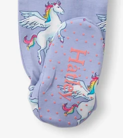 Hatley Baby Girls Rainbow Unicorn Footed Sleeper