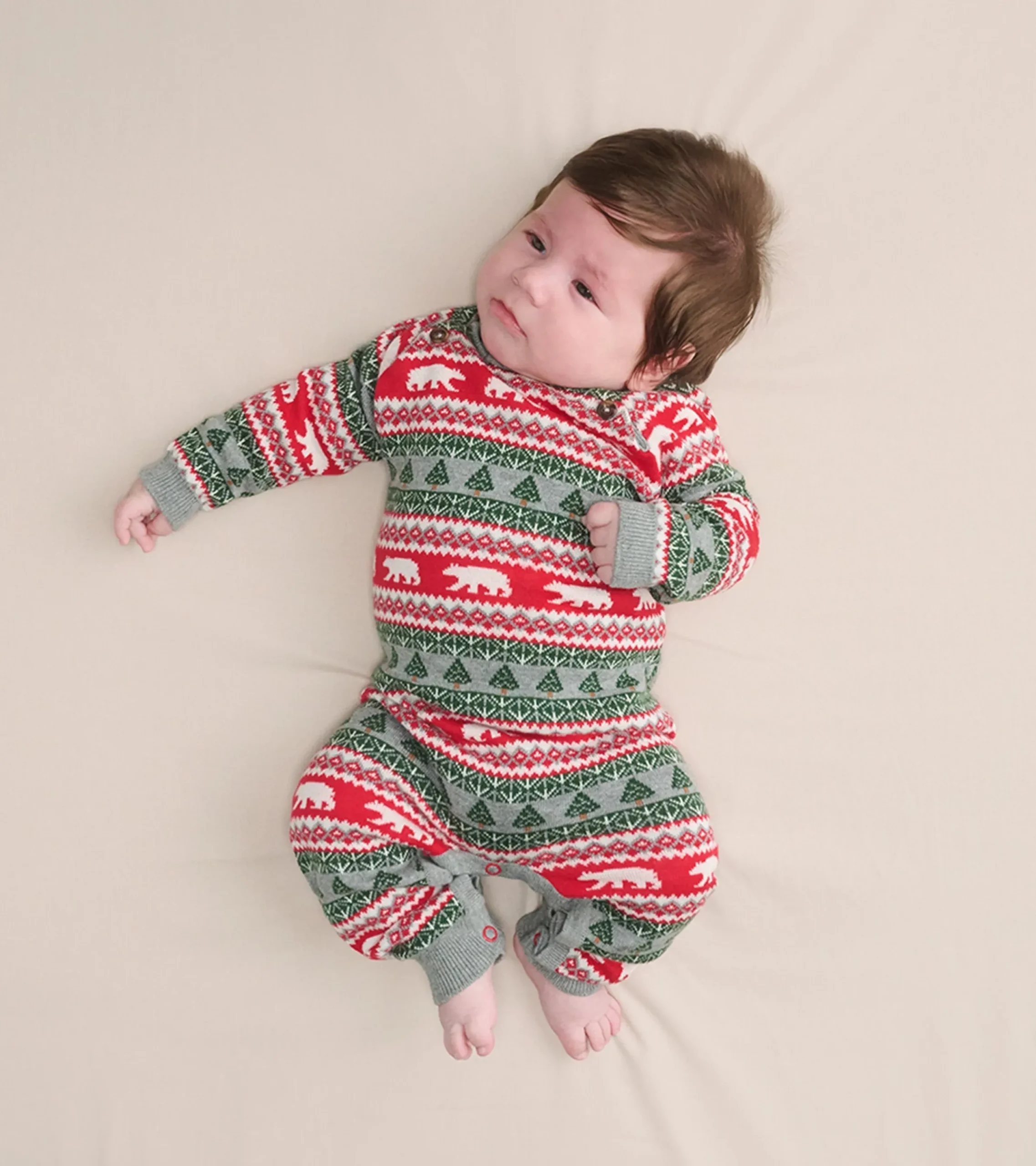 Sale Hatley Baby Polar Bear Fair Isle Sweater Romper
