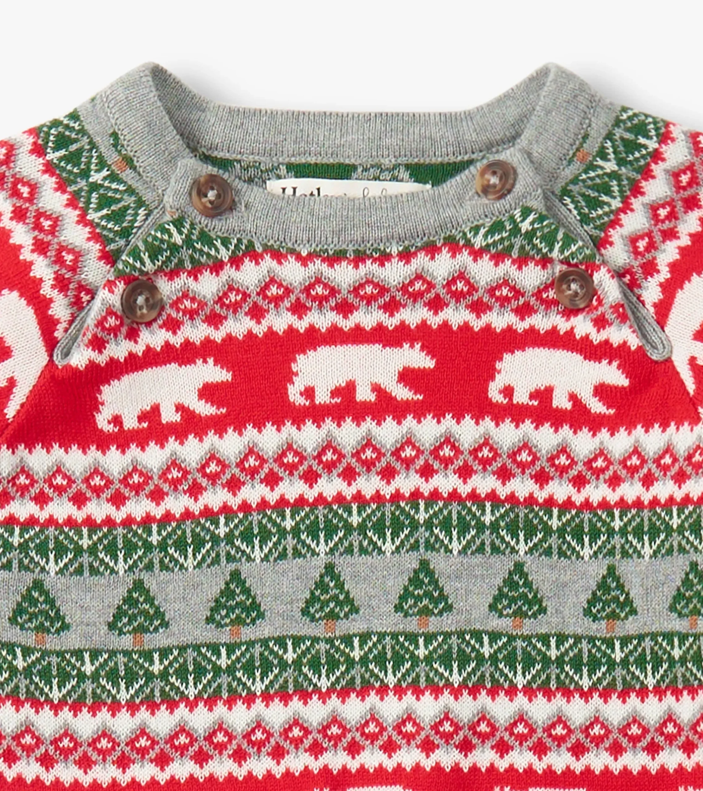 Sale Hatley Baby Polar Bear Fair Isle Sweater Romper