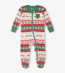 Hot Hatley Baby Puppy Hearts Bamboo Footed Sleeper