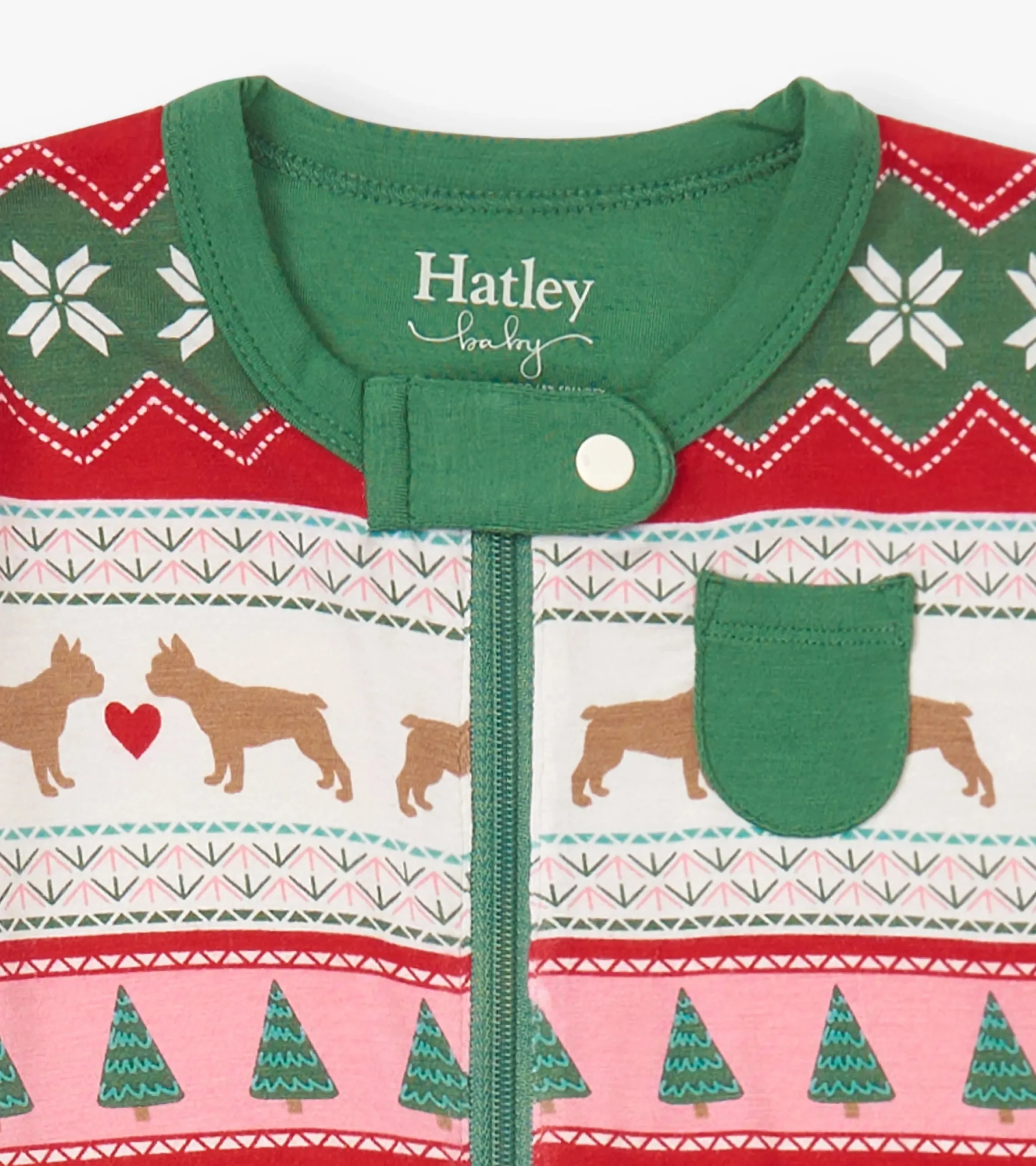 Hot Hatley Baby Puppy Hearts Bamboo Footed Sleeper