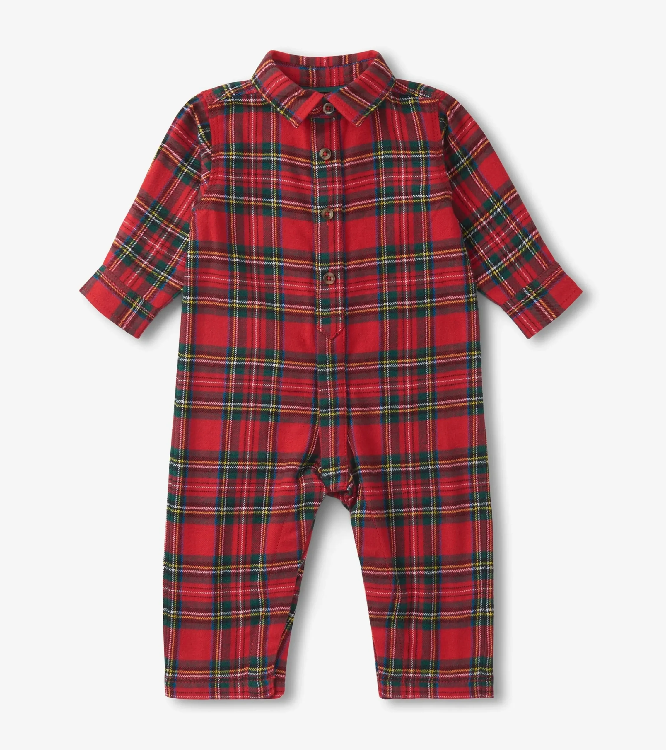Outlet Hatley Baby Red Plaid Button Down Romper