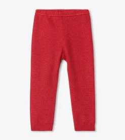 Hot Hatley Baby Red Shimmer Cable Knit Leggings