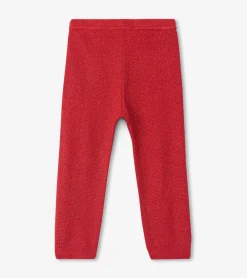 Hot Hatley Baby Red Shimmer Cable Knit Leggings