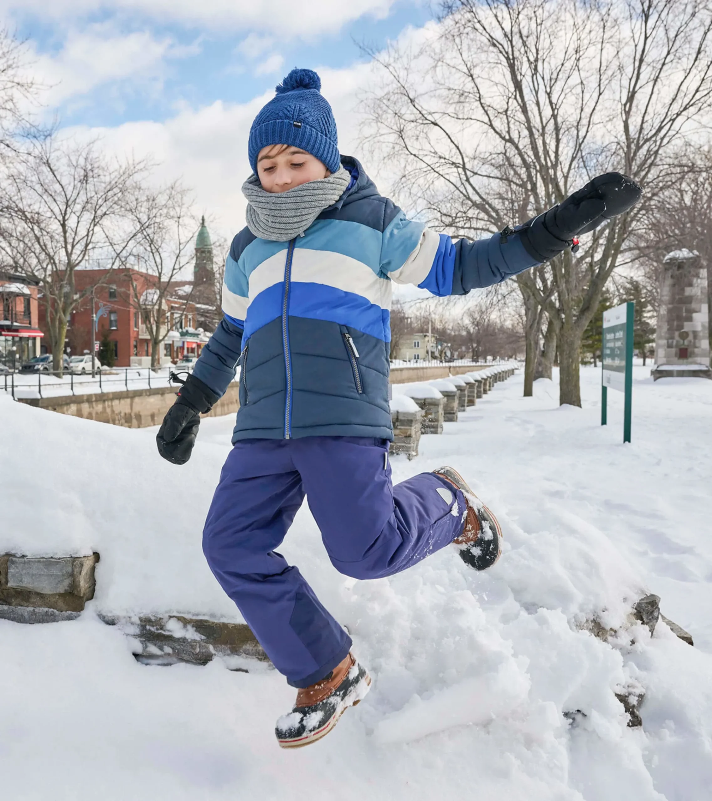 Discount Hatley Black & Blue Kids Puffer Jacket