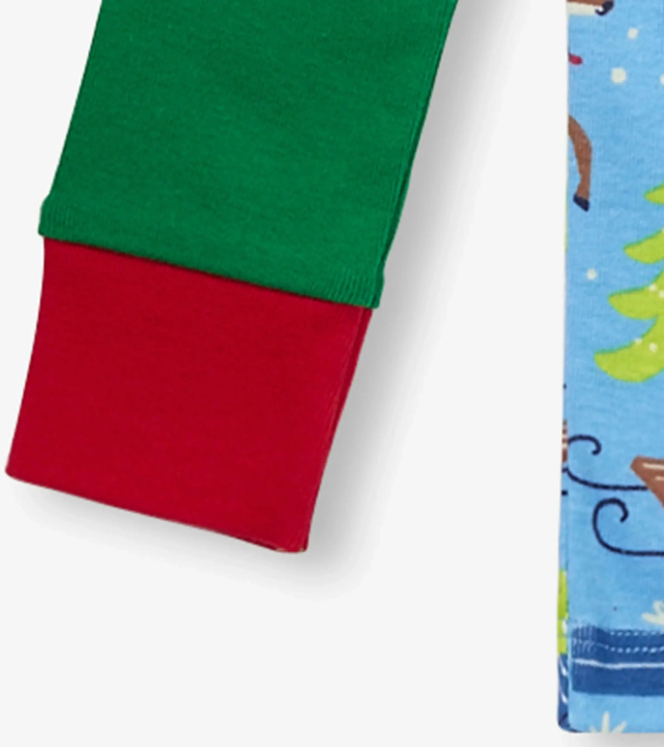 Online Hatley Blue Christmas Raglan Kids Organic Cotton Pajama Set