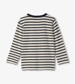 Online Hatley Boys Black & Cream Long Sleeve Bamboo T-Shirt