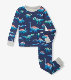 Best Hatley Boys Blue Dinos Organic Cotton Pajama Set