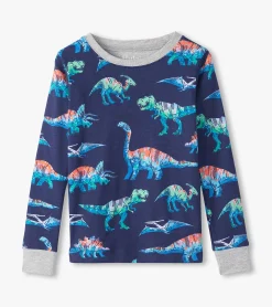 Best Hatley Boys Blue Dinos Organic Cotton Pajama Set