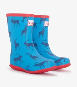 Sale Hatley Boys Blue Elks Packable Rain Boots