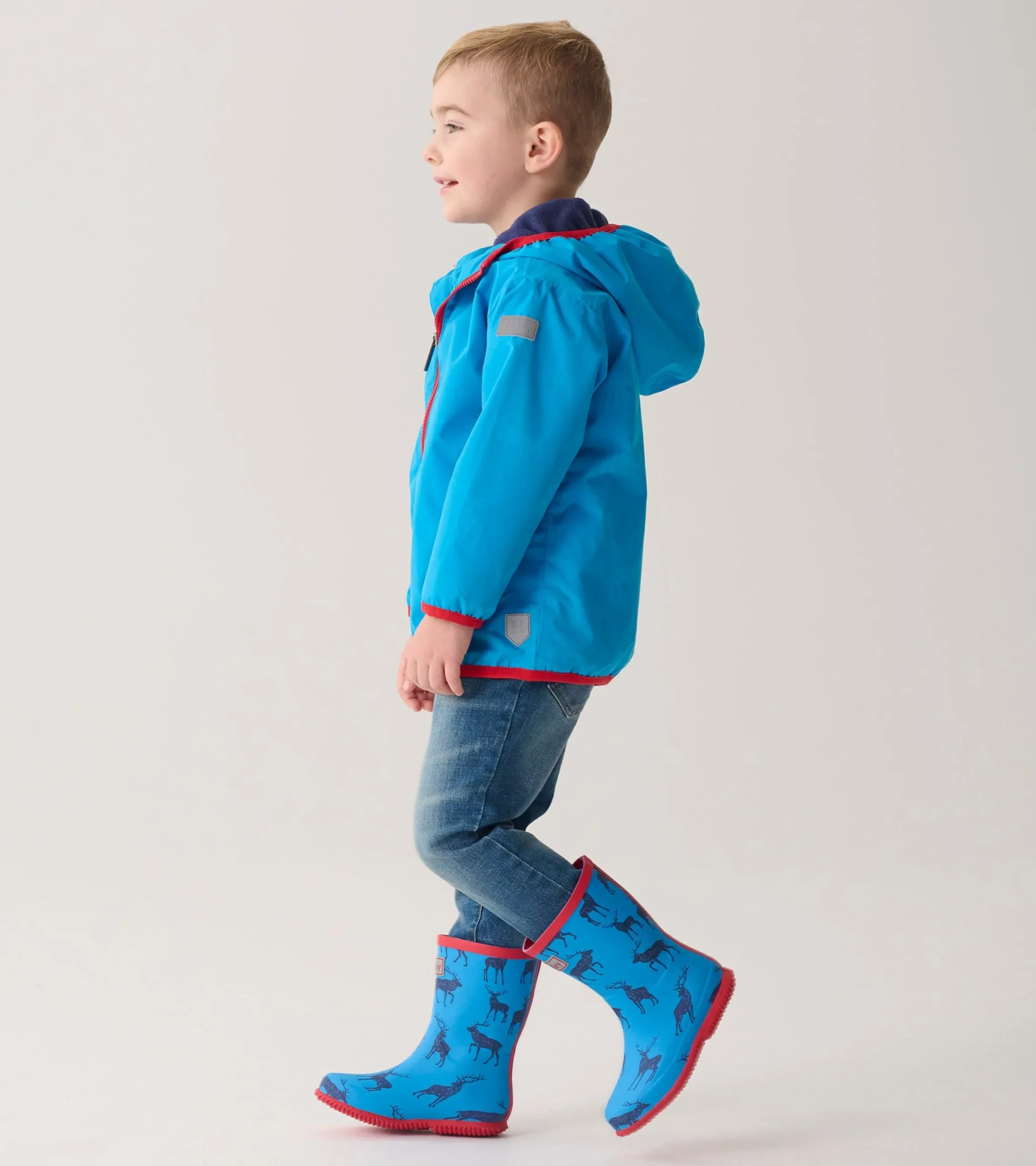 Sale Hatley Boys Blue Elks Packable Rain Boots