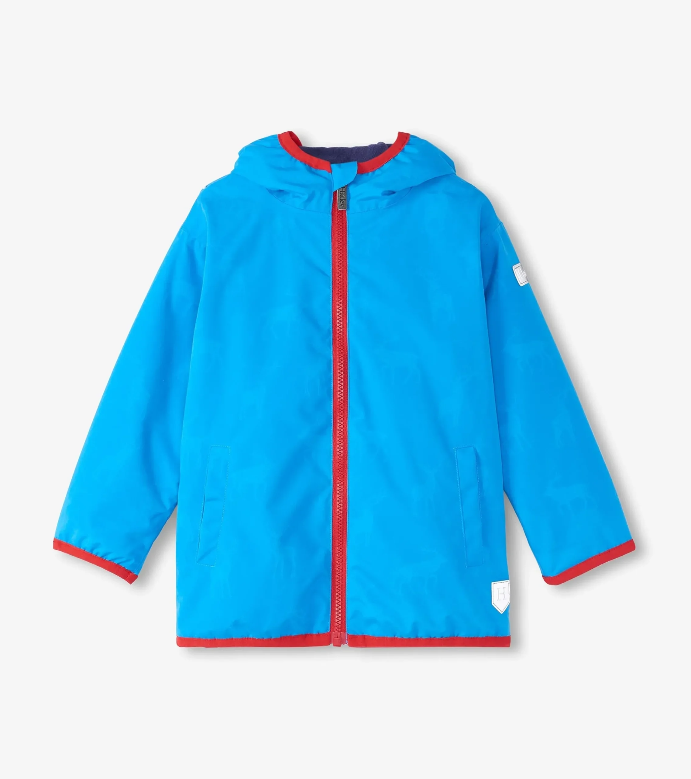 New Hatley Boys Blue Elks Zip-Up Lightweight Rain Jacket