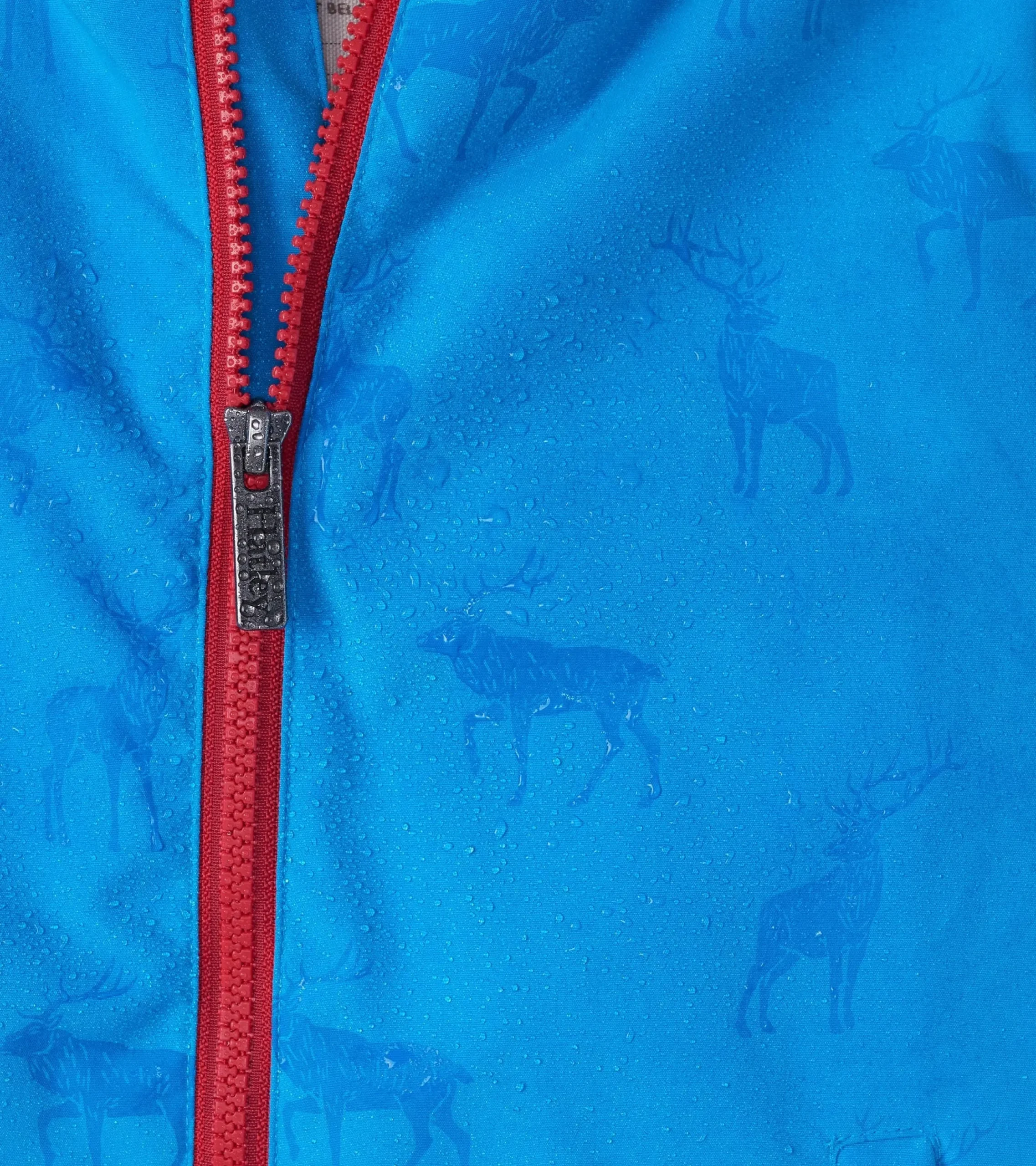 New Hatley Boys Blue Elks Zip-Up Lightweight Rain Jacket