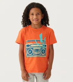 Sale Hatley Boys Boombox Glow in the Dark Graphic Tee