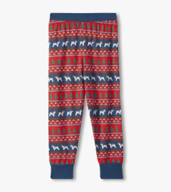 Hatley Boys Bulldog Fair Isle Bamboo Pajama Set