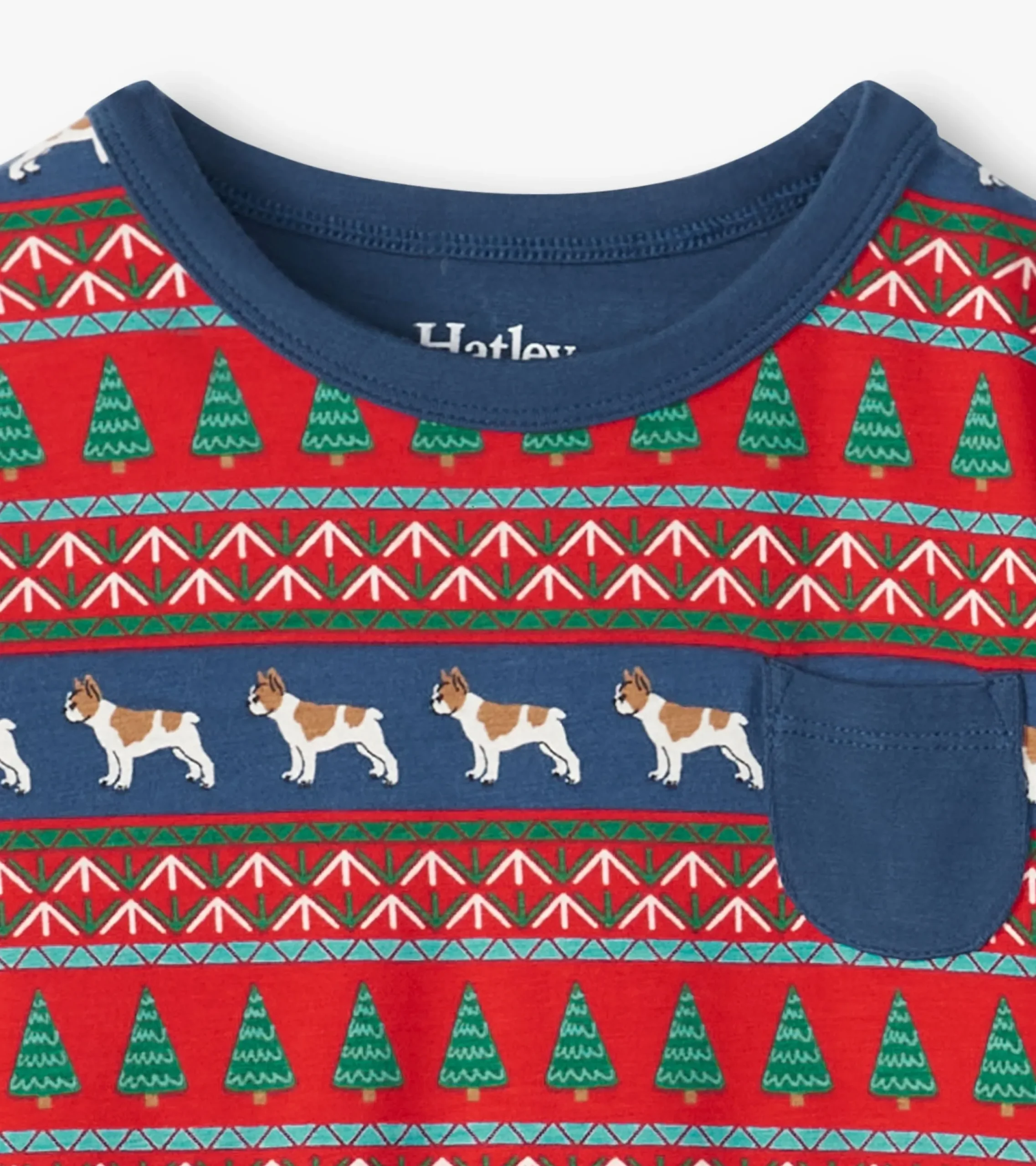 Hatley Boys Bulldog Fair Isle Bamboo Pajama Set