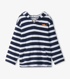 Sale Hatley Boys Deep Sea Stripes Terry Pullover Hoodie