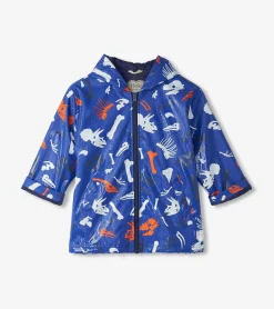 Clearance Hatley Boys Dino Fossils Colour Changing Zip-Up Rain Jacket