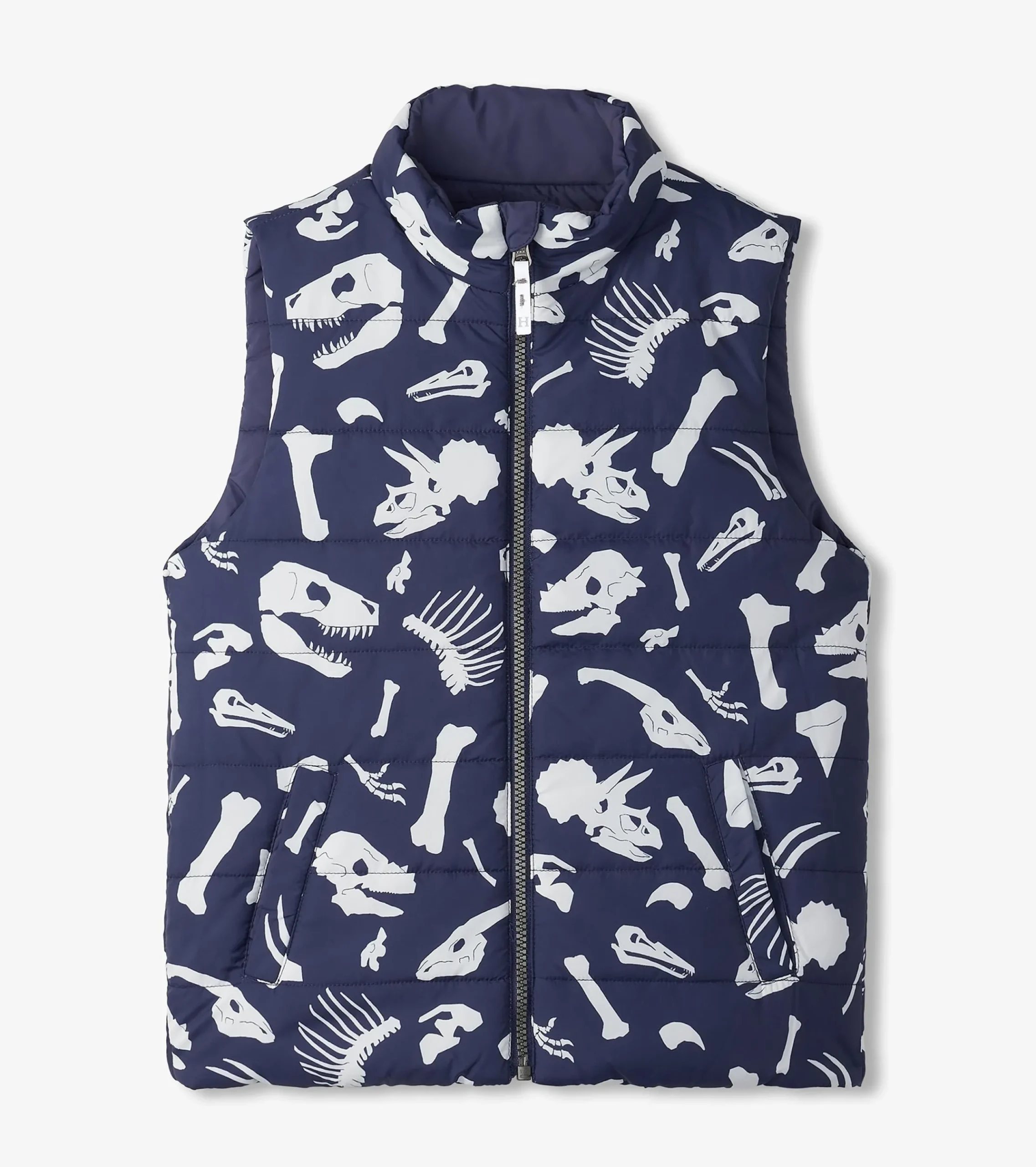 Hatley Boys Dino Fossils Reversible Quilted Vest