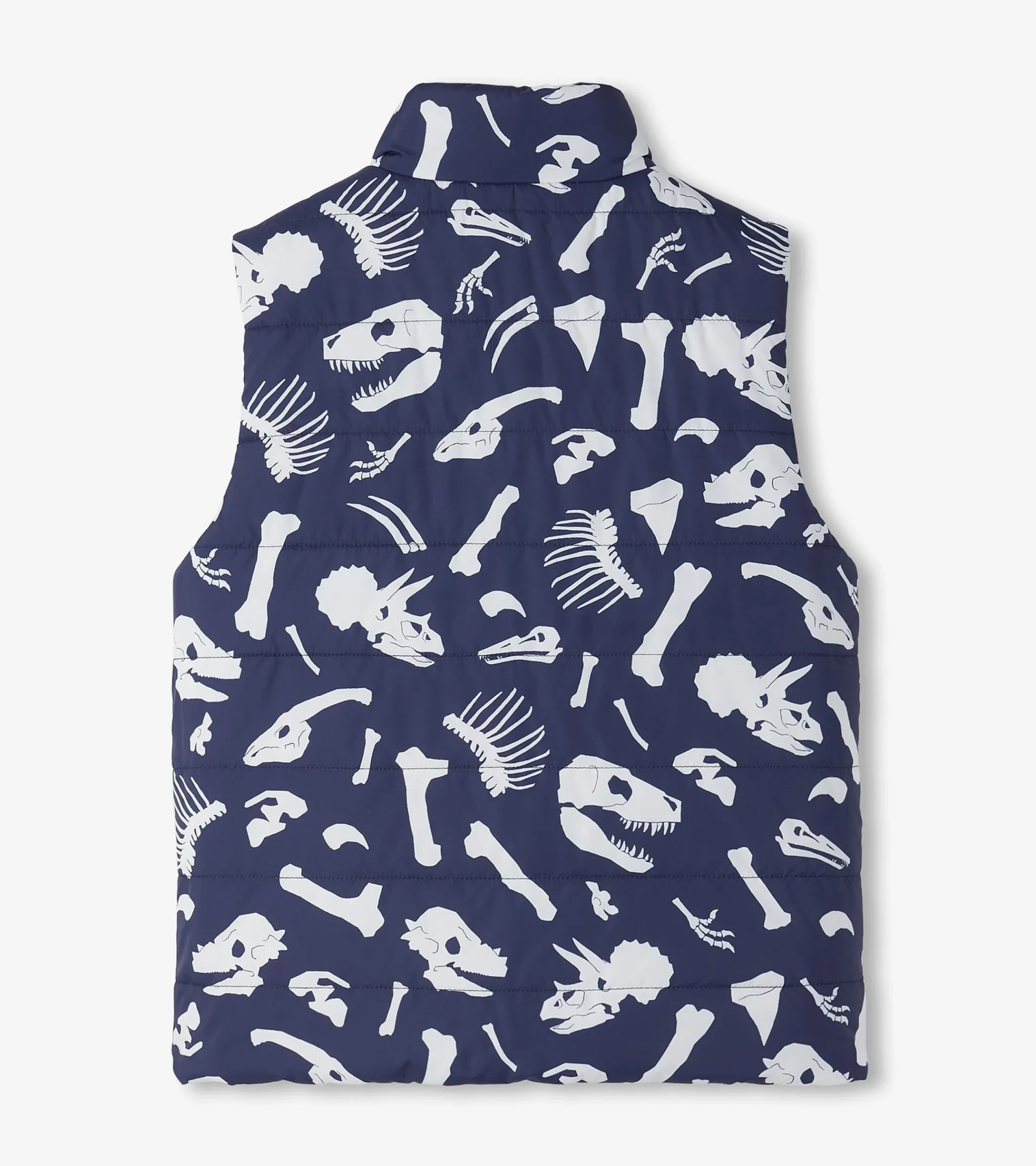 Hatley Boys Dino Fossils Reversible Quilted Vest