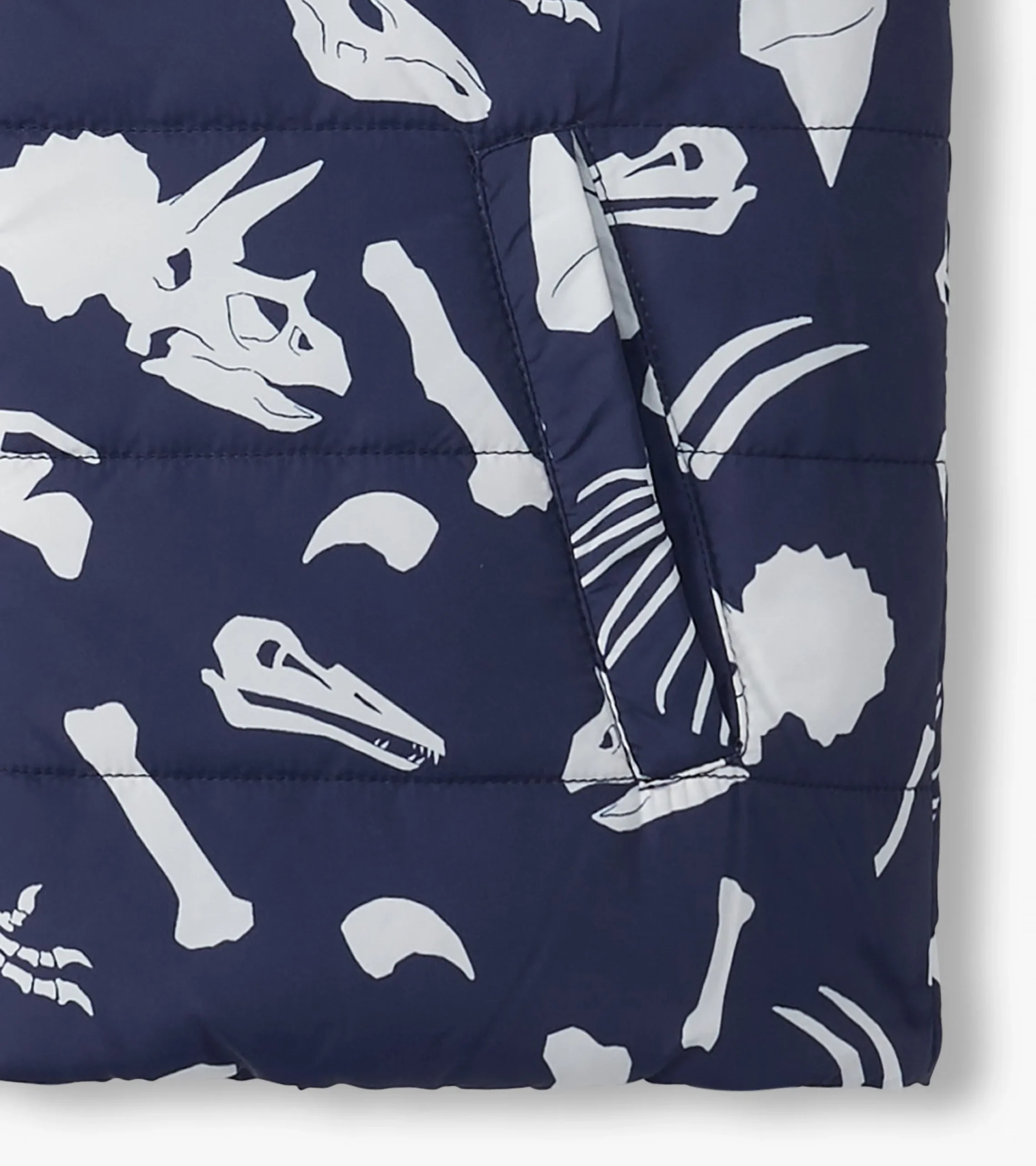 Hatley Boys Dino Fossils Reversible Quilted Vest