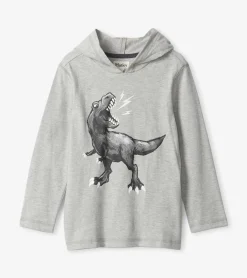Hot Hatley Boys Dino Long Sleeve Hoodie Tee