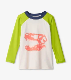 Hot Hatley Boys Dino Skull Long Sleeve Rashguard