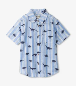 Sale Hatley Boys Dino Stripes Button Down Shirt
