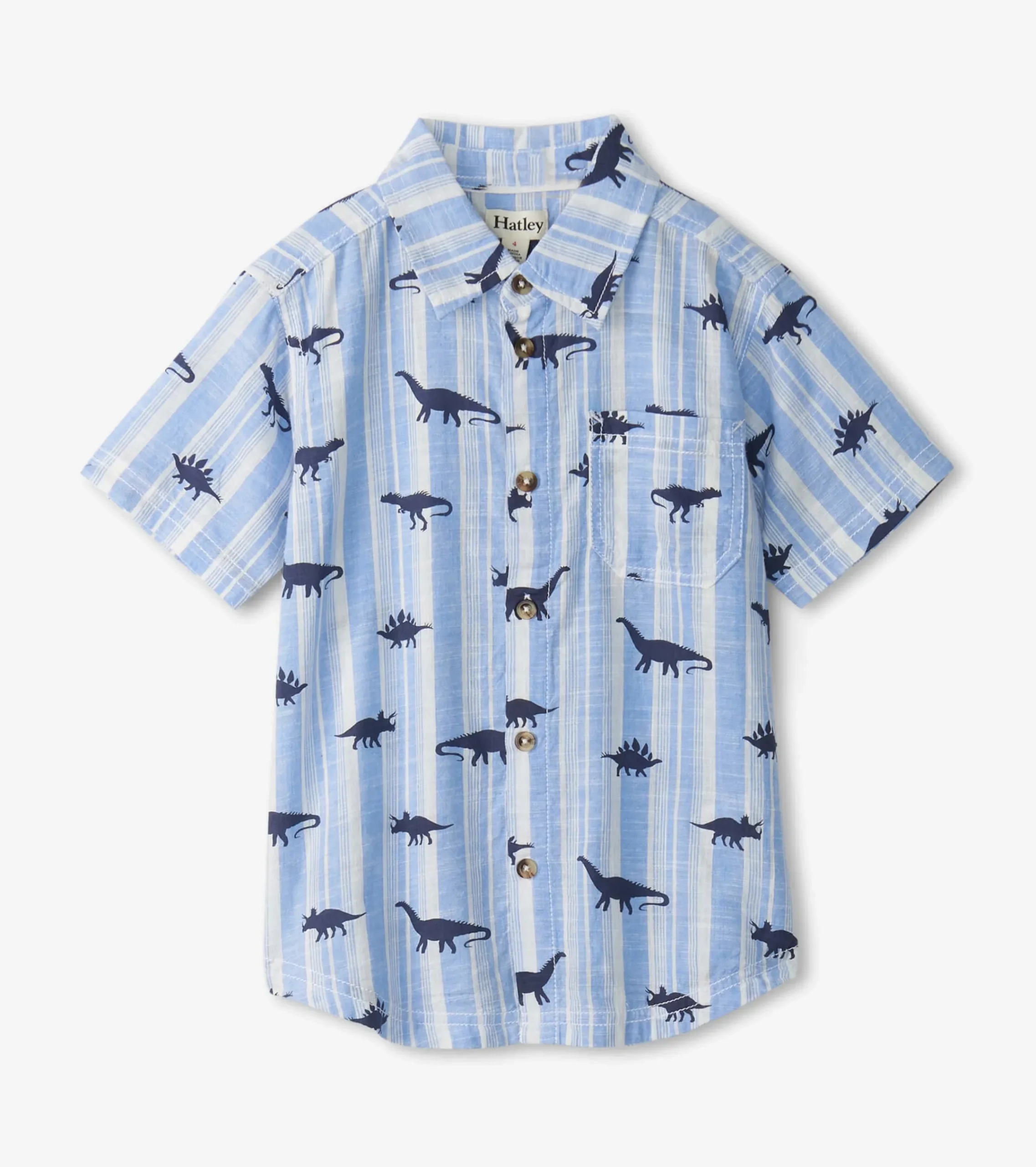 Sale Hatley Boys Dino Stripes Button Down Shirt